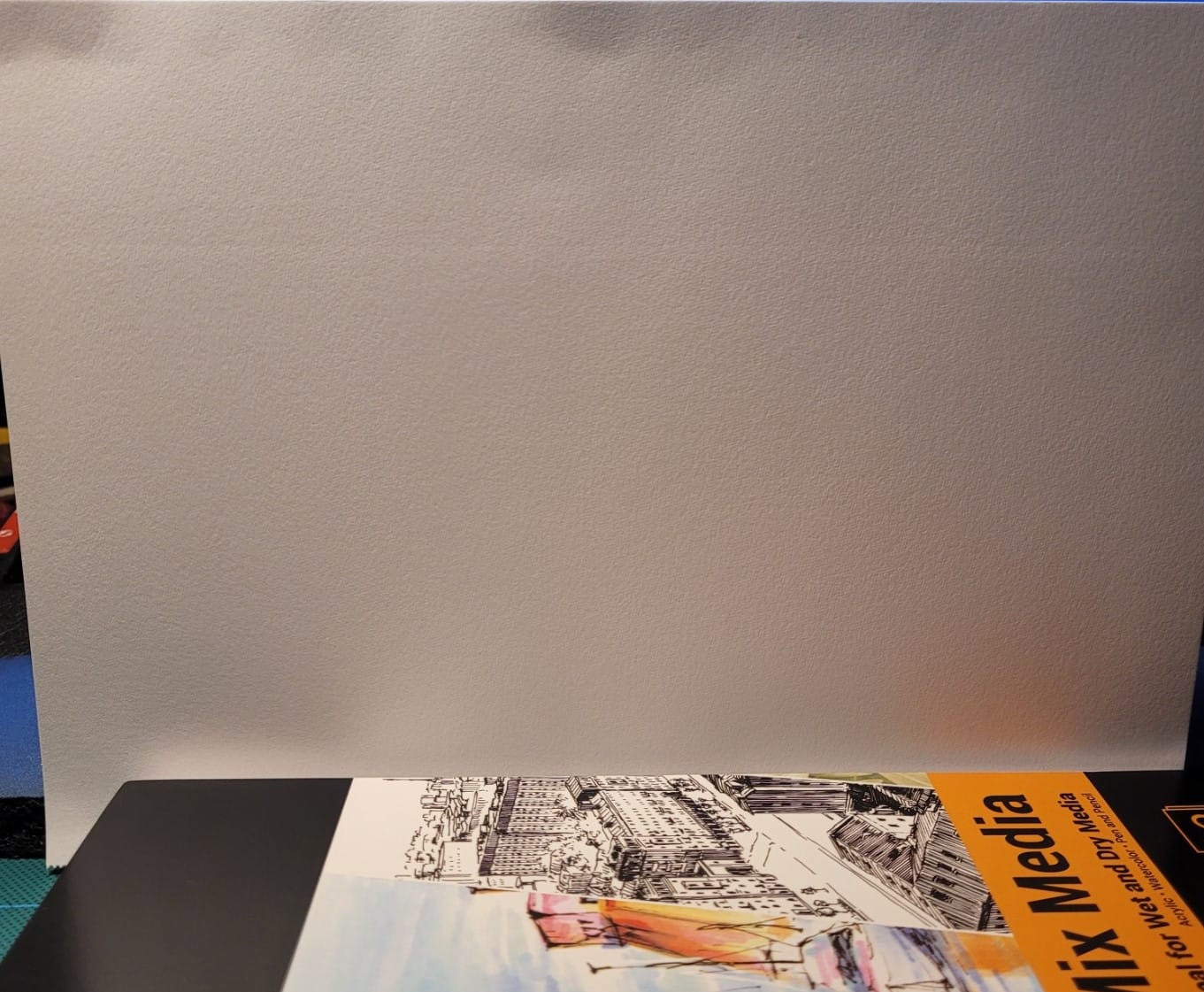 Customer photo review of Ohuhu Spiral-Bound Mix Media Pad for Multiple Techniques