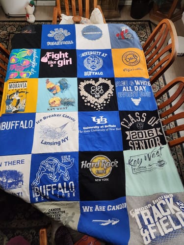 T-shirt quilt featuring university at buffalo football by Kara from NY