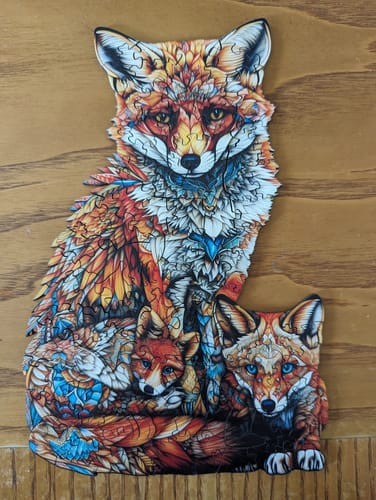 Customer photo review of Fox Family Wooden Jigsaw Puzzle