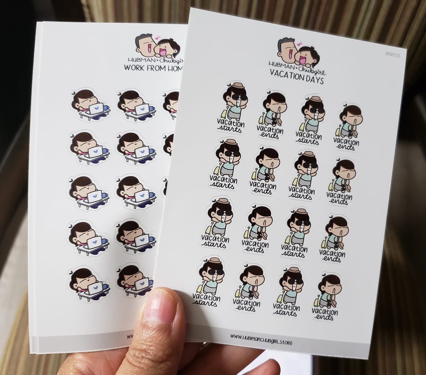 Customer photo review of Vacation Days Planner Stickers