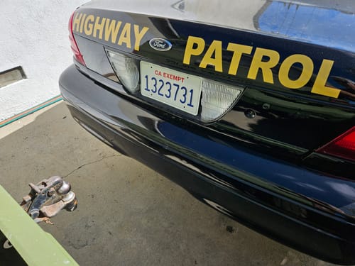 Customer photo review of 1998 STATE EXEMPT CALIFORNIA LICENSE PLATE CA EXEMPT 6"x12" (156.5mm x 305mm)