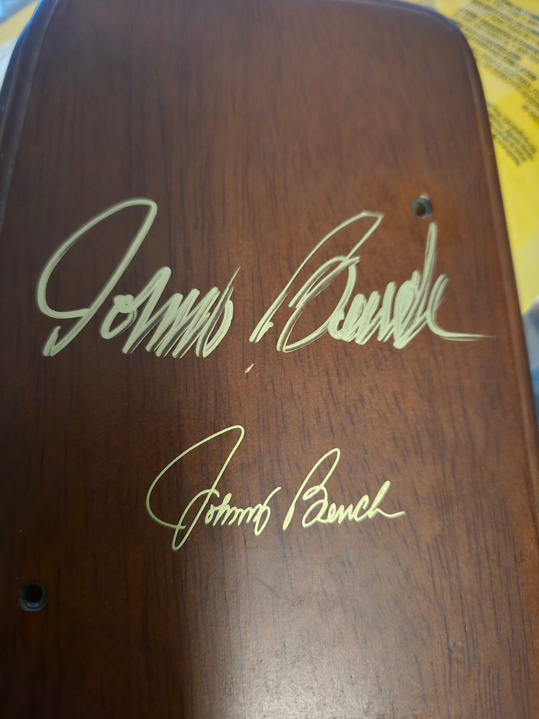 Customer photo review of JOHNNY BENCH AUTOGRAPH SIGNING