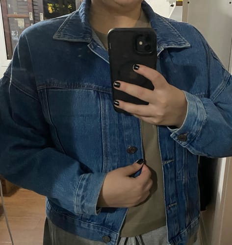 Kissia D. review of Jaqueta Jeans Oversized Andiroba Azul Médio image 1 out of 1