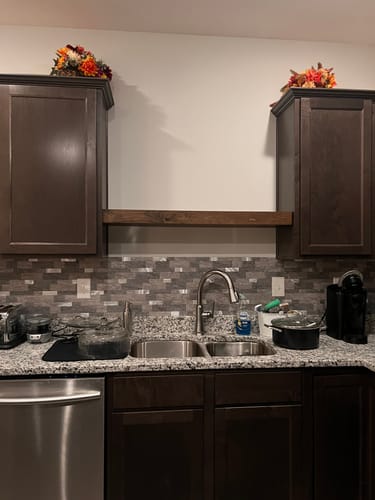 Customer photo review of Modern 3" Thick Floating Shelves