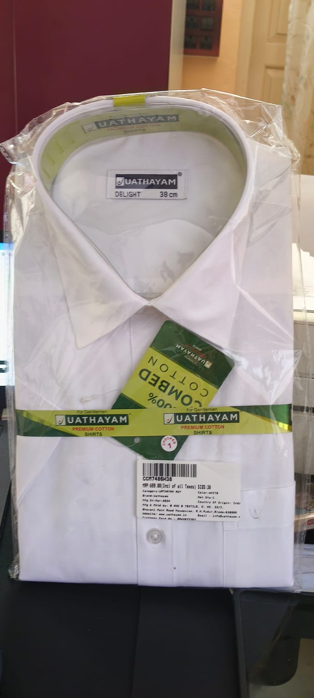 Customer photo review of AQUA Stain Free White Shirts