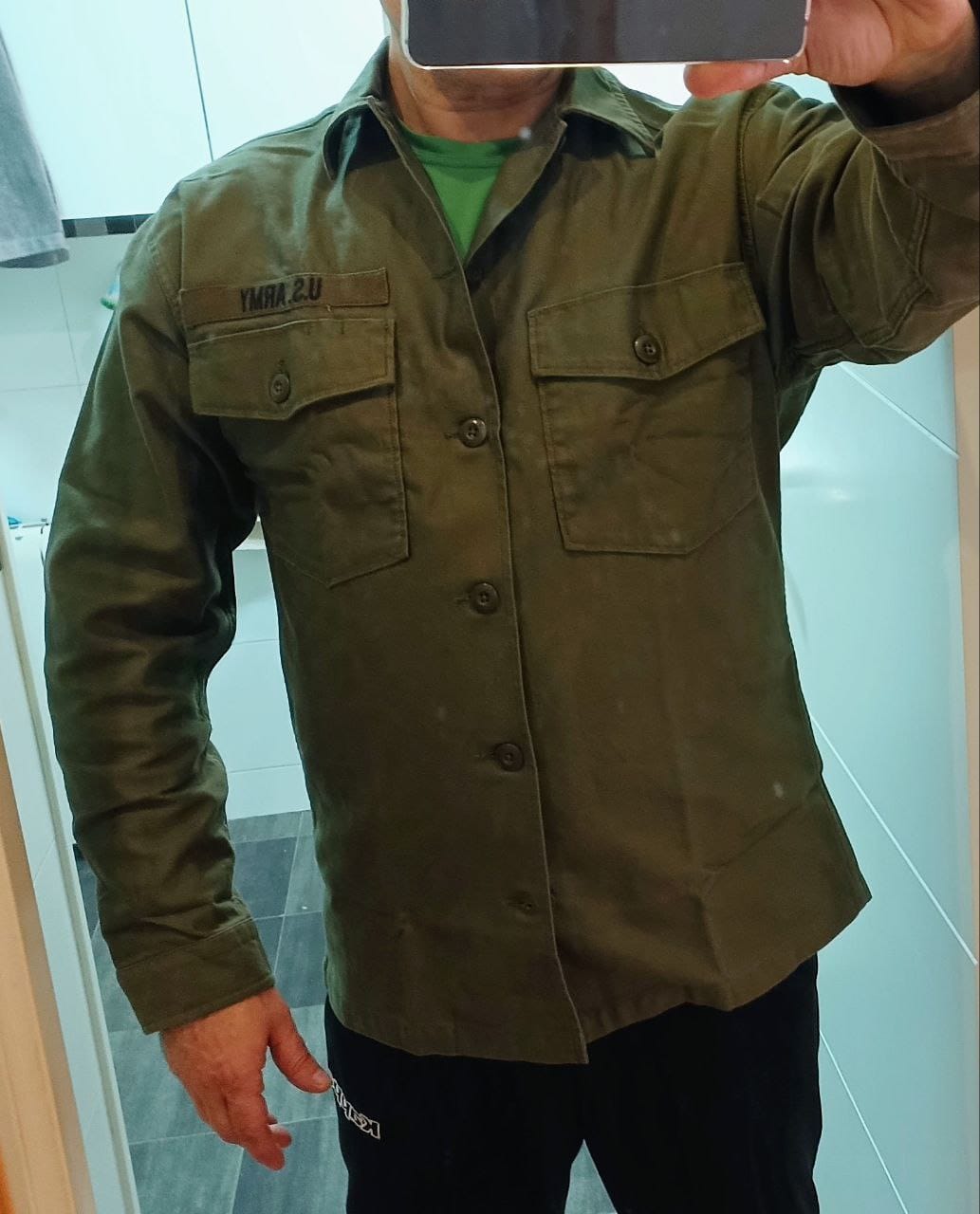 Customer photo review of Vietnam War US Army OG-107 Fatigue Utility Shirt - Plain