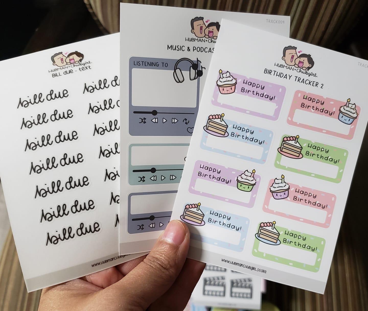 Customer photo review of Listening to Tracker Planner Stickers