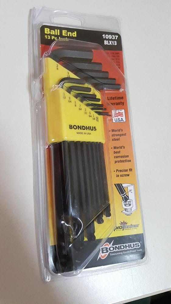 Customer photo review of Bondhus 10937 ProGuard Finish Ball End L-Wrench Hex Key, 13 Piece Set