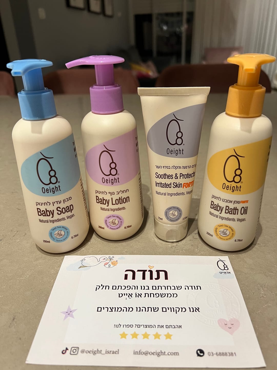 Customer photo review of מארז לעור רגיש- עור יבש, אדמומי ומגורה