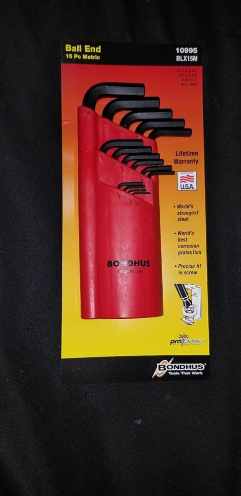 Customer photo review of Bondhus 10995 ProGuard Finish Metric Ball End Long Arm L-Wrench Hex Key, 15 Piece Set