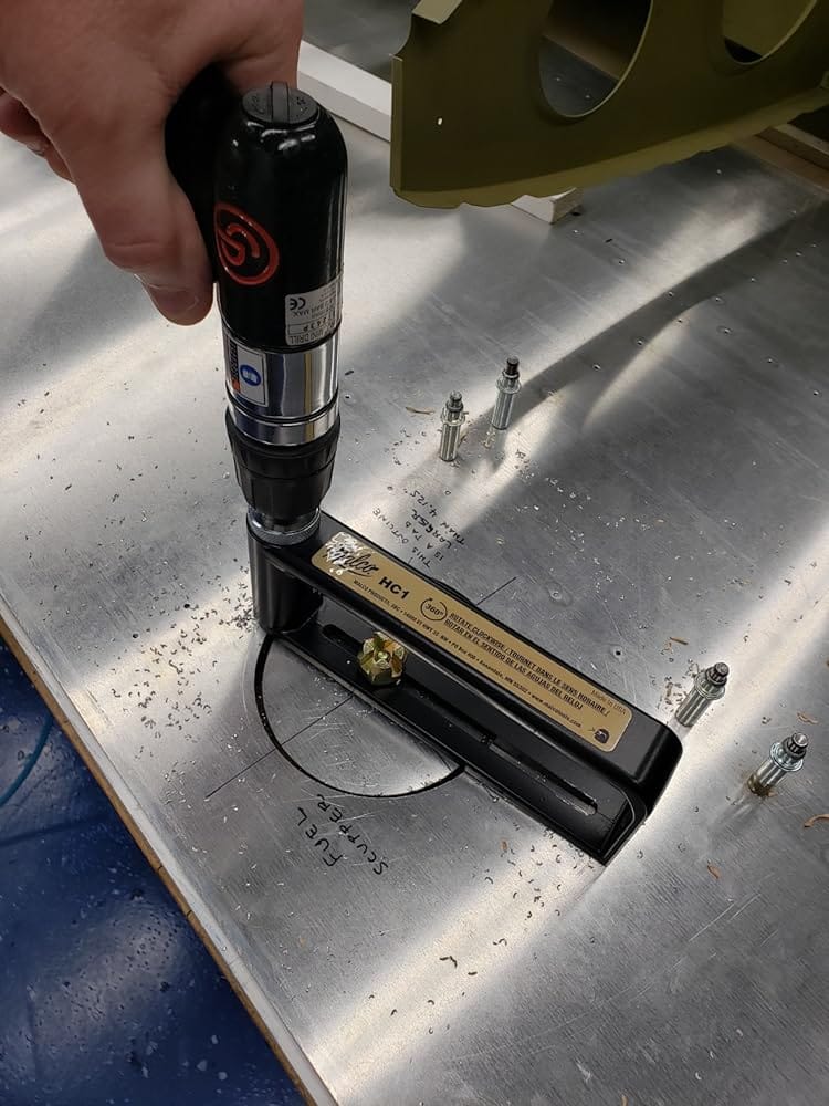 Customer photo review of Malco HC1 2 in. to 12 in. Sheet Metal Hole Cutter Accessory for 1/4 in.