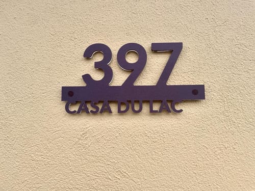 Customer photo review of Numero civico e testo sagomato modello Line 02 Acrilico