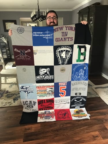 T-shirt quilt featuring new york giants by Cathy from NY