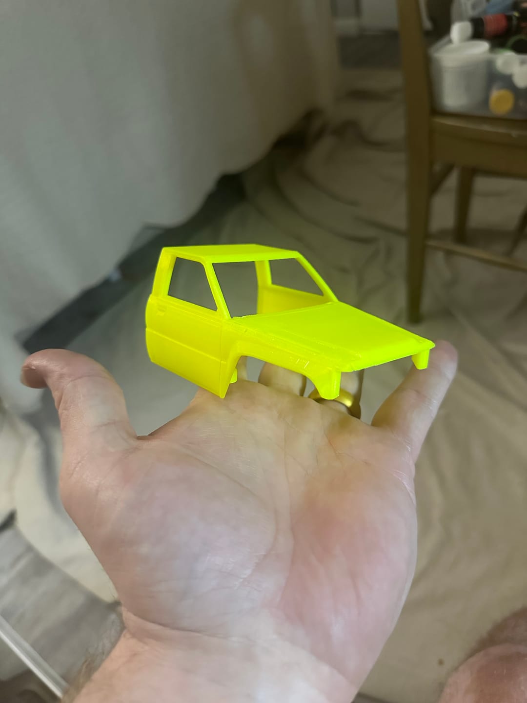 Customer photo review of Fluorescent Yellow PETG Filament 1.75mm