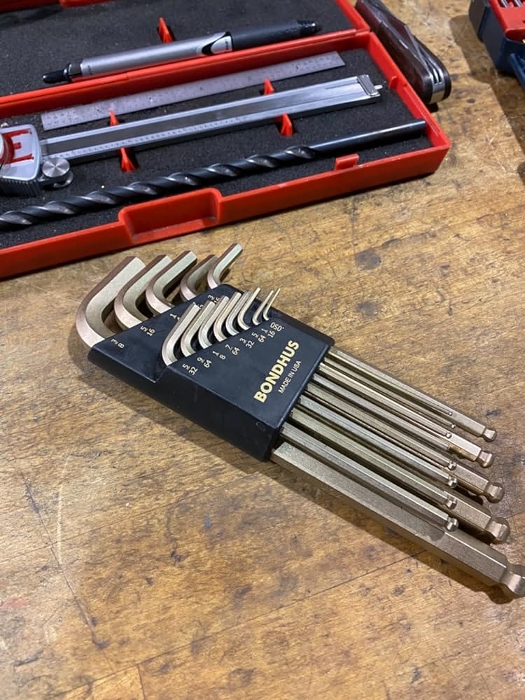 Customer photo review of Bondhus 37937 GoldGuard Finish Standard Ball End Long Arm L-Wrench Hex Key, 13 Piece Set