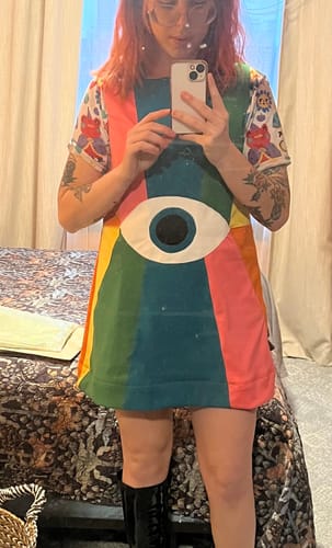 Customer photo review of Miracle Eye Rainbow Mini-Dress
