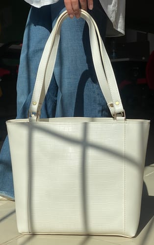 Customer photo review of Belle Coco Tote Bag White