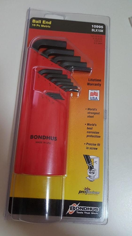 Customer photo review of Bondhus 10995 ProGuard Finish Metric Ball End Long Arm L-Wrench Hex Key, 15 Piece Set