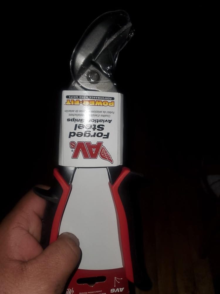 Customer photo review of Malco AV6 Left Offset Cut Aviation Snip
