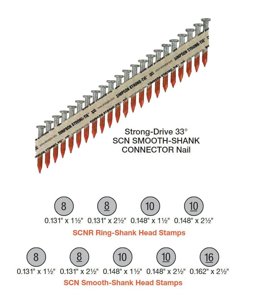 Customer photo review of Simpson Strong-Tie N10HDGPT500 1-1/2x148 30-34 Degree Paper Tape Hot Dipped Galvanized Smooth Shank Nails, 500/Box