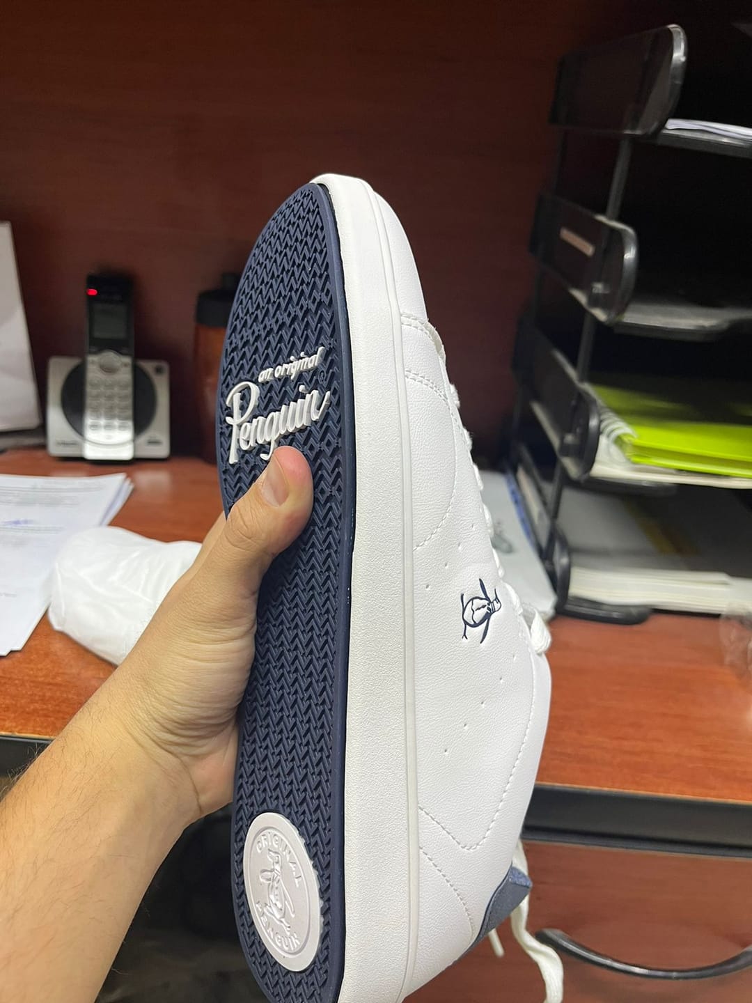 Customer photo review of Tenis Style Hostin Blanco con Marino