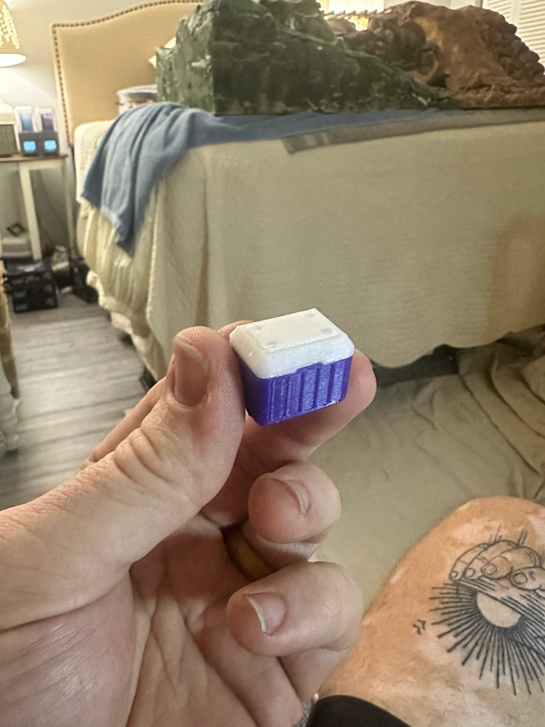 Customer photo review of Cloudy White PETG Filament 1.75mm 1kg