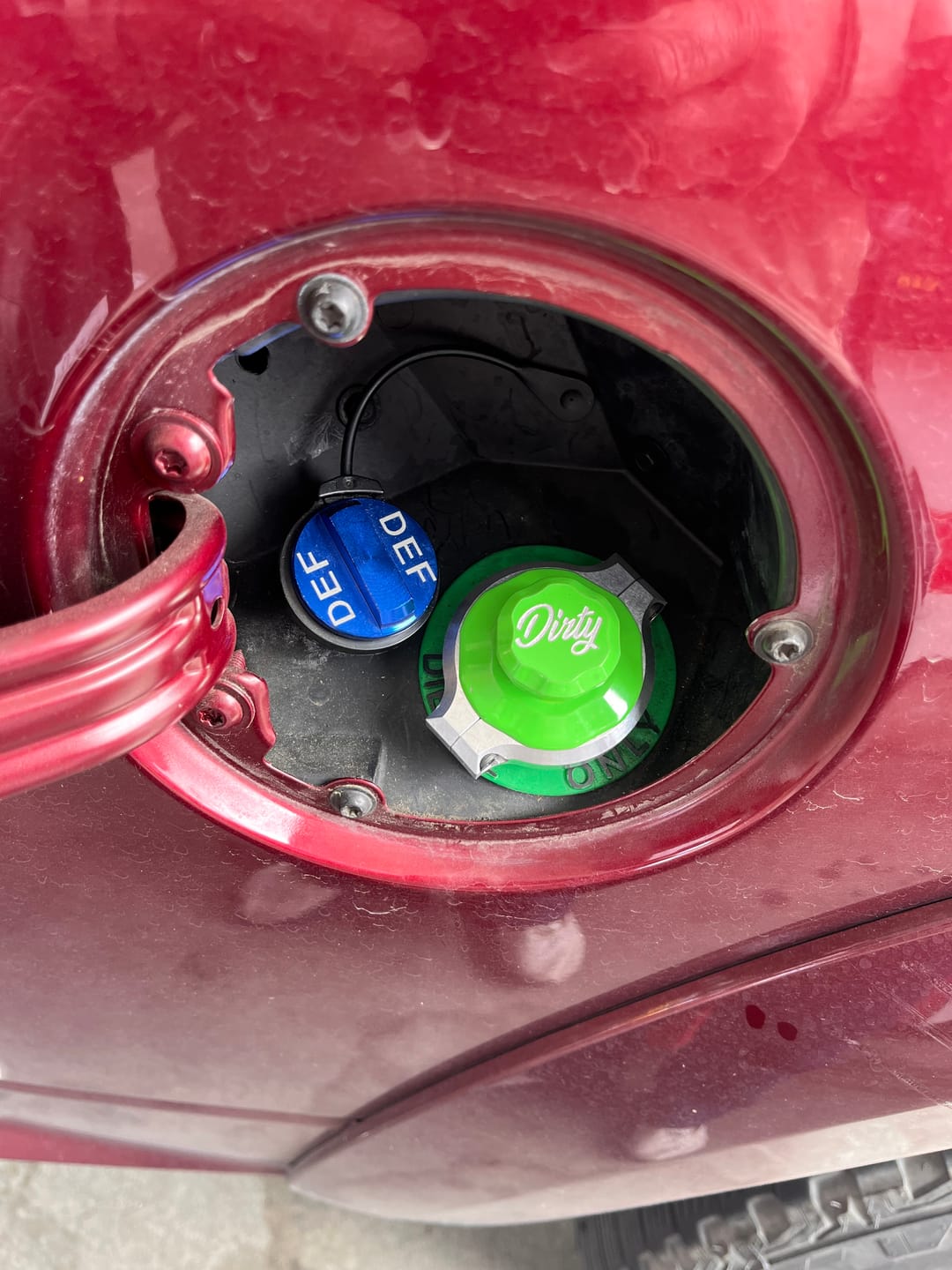 Customer photo review of 2013-2018 RAM Billet Fuel Filler Cap Fix Kit (A036/A049)