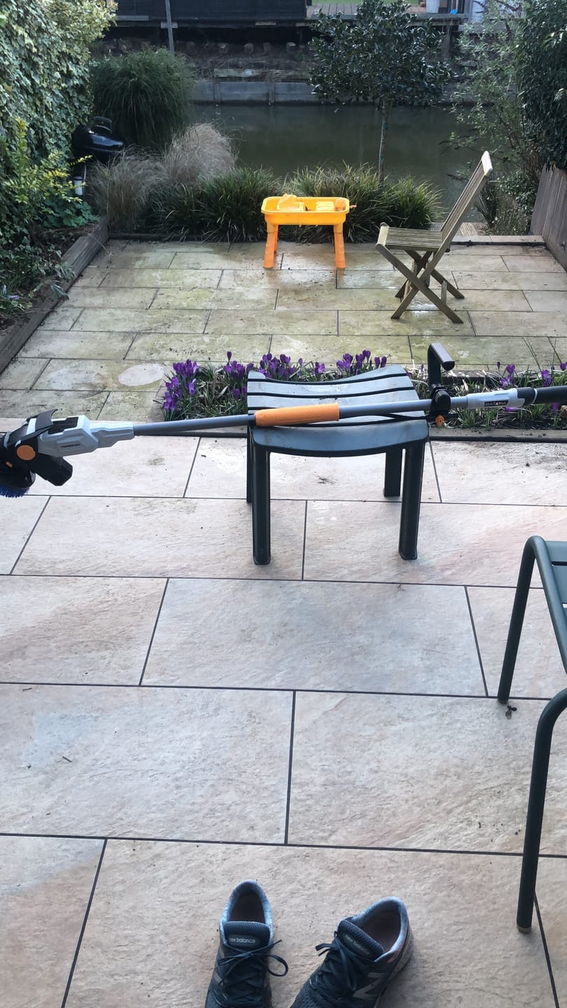Customer photo review of 18V Twin® Brush Cordless Brushless Power Scrubber