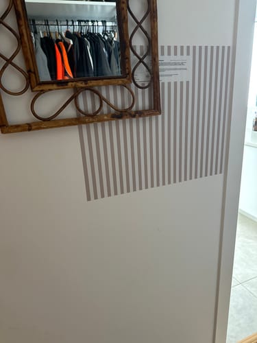 Customer photo review of Petite Stripe In Mist Wallpaper