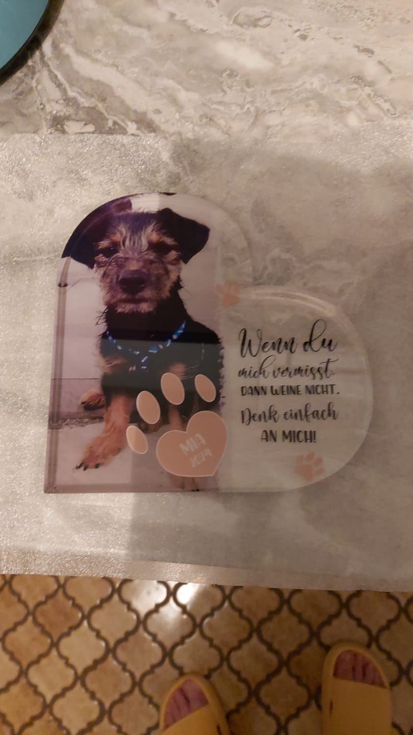 Customer photo review of Wenn du mich vermisst - Individuelles Glasherz