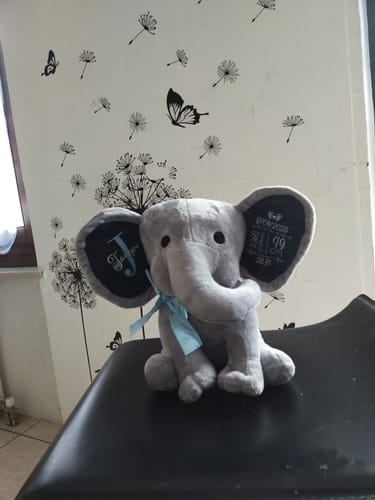 Customer photo review of Elefante coccoloso - Peluche per bambini