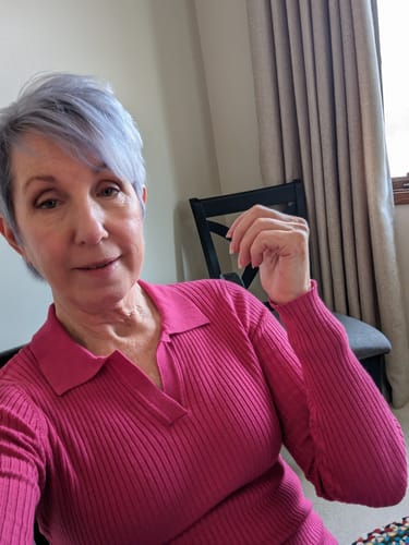 Customer photo review of TAYLOR knit top Magenta