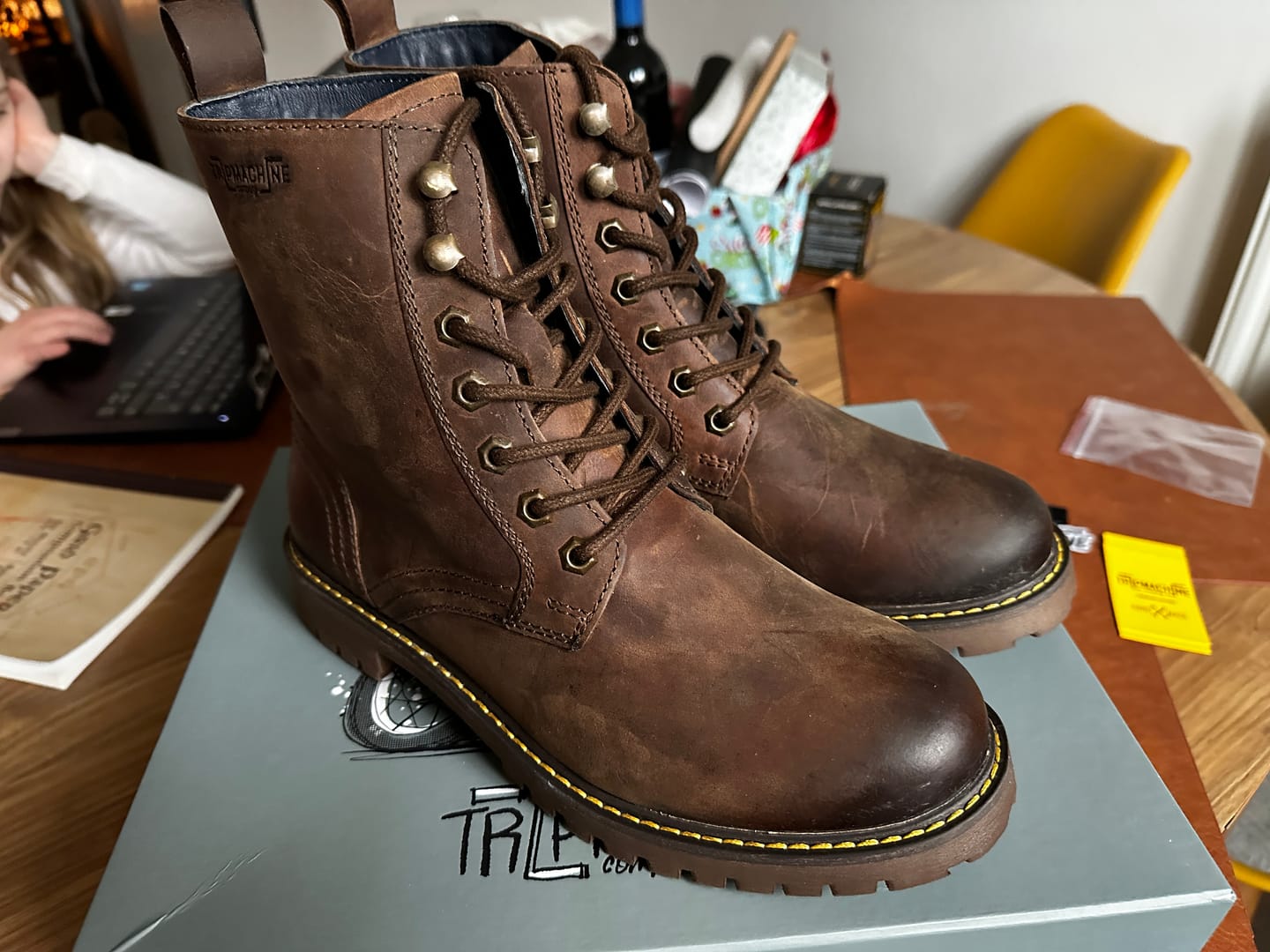 Customer photo review of boots derby rusty wrangler