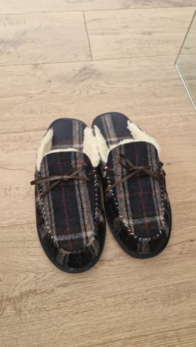 Customer photo review of Pantofola in tessuto fantasia tartan