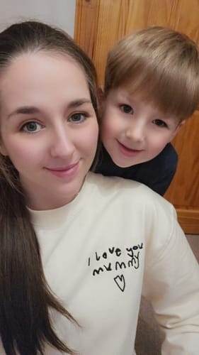Customer photo review of Customised Handwriting Embroidered Sweatshirt