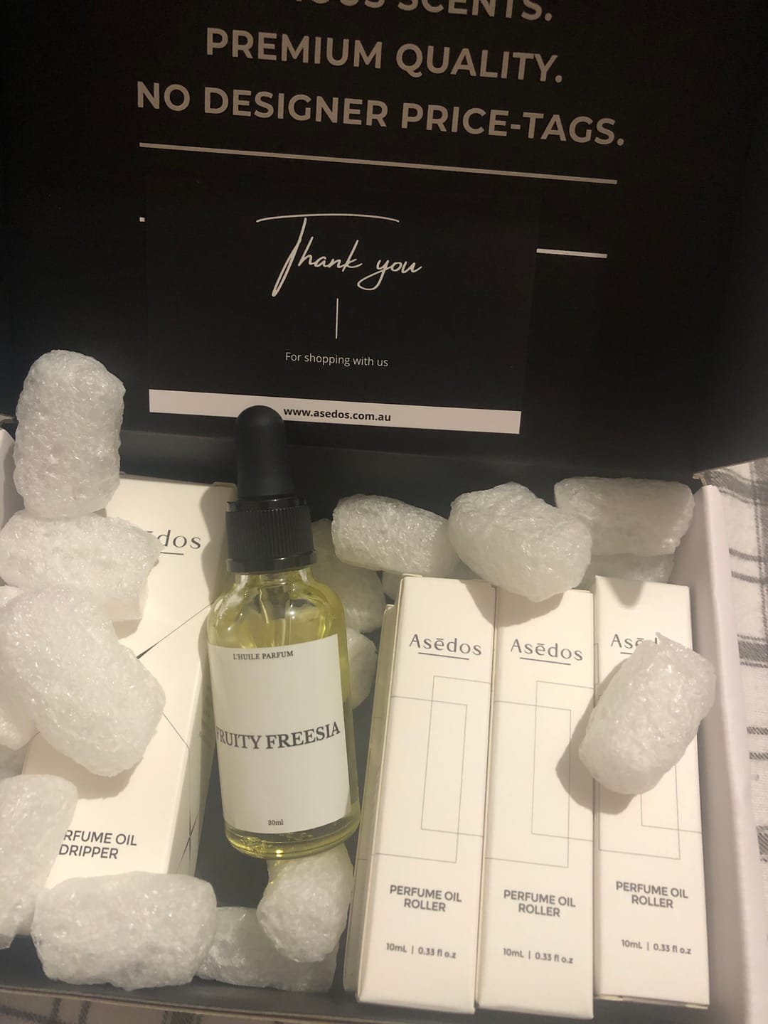 Customer photo review of FRUITY FREESIA PERFUME OIL