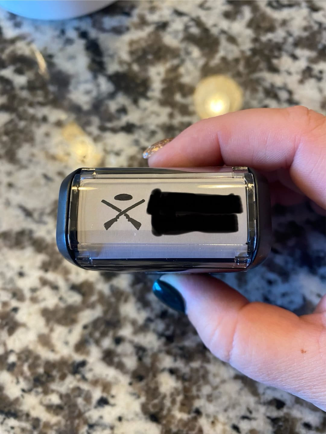 Customer photo review of Self-Inking Stamp