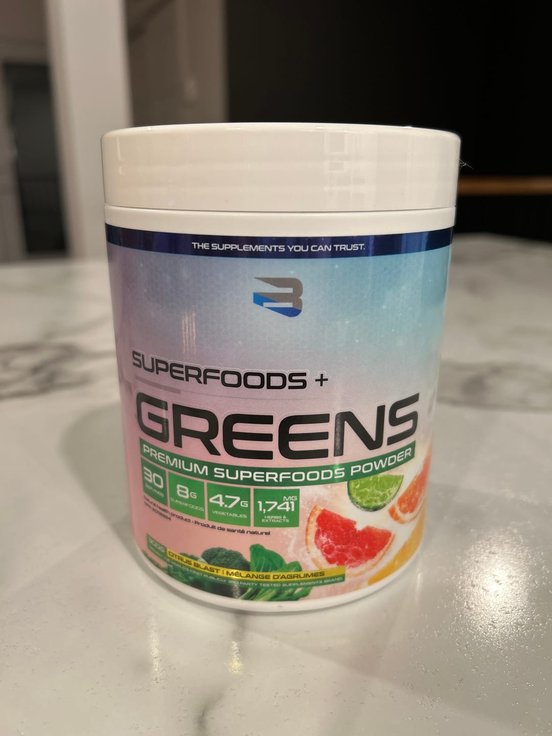 Customer photo review of Believe Supplements - Superfoods + Greens - 300g