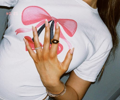 Customer photo review of 'Double Date' baby tee