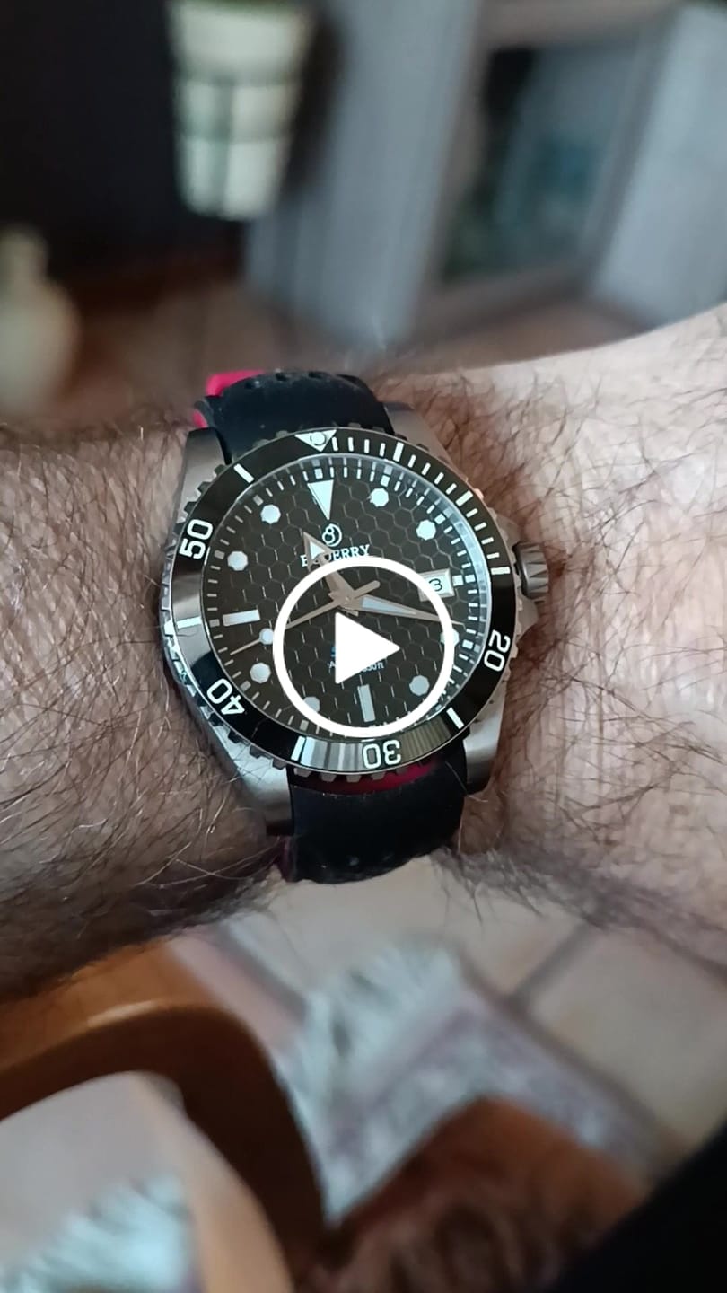 Customer video review of SEATURTLE.OCEAN(TITANIUM) - Automatic Titanium Diver Watch | Black