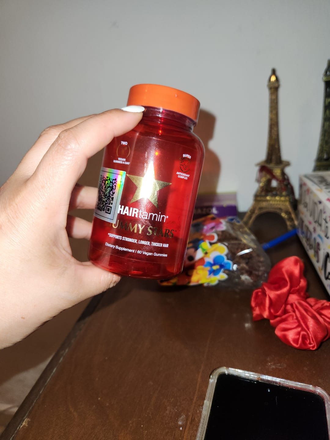 Customer photo review of HAIRtamin Gummy Stars