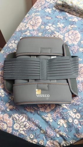 Customer photo review of Eco Frame Back Support | Provides Firm Support to the Lumbar Spine & Locks Movement (Grey)