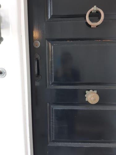 Customer photo review of Cast Iron Tapered Heart Gate or Door handle 200mm long