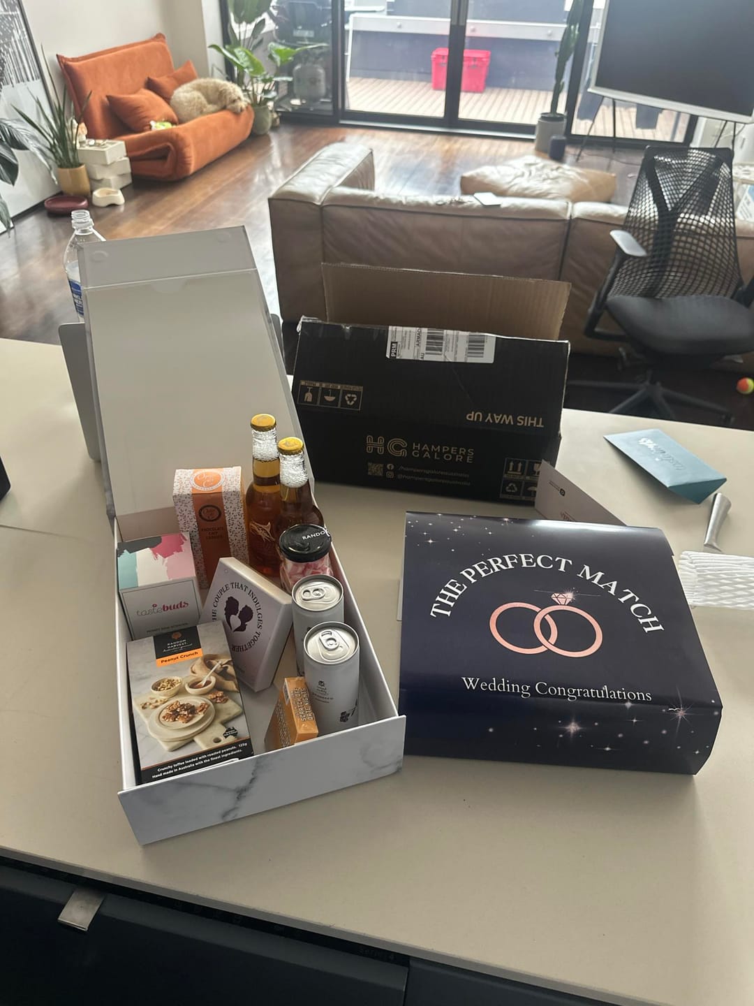 Customer photo review of Prosecco, Beer & Date Night Hamper