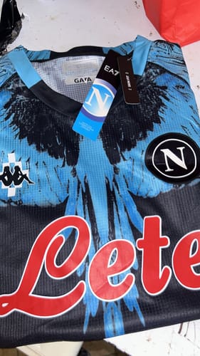 Customer photo review of KIT MAGLIA NAPOLI X MARCELO BURLON 2021/22