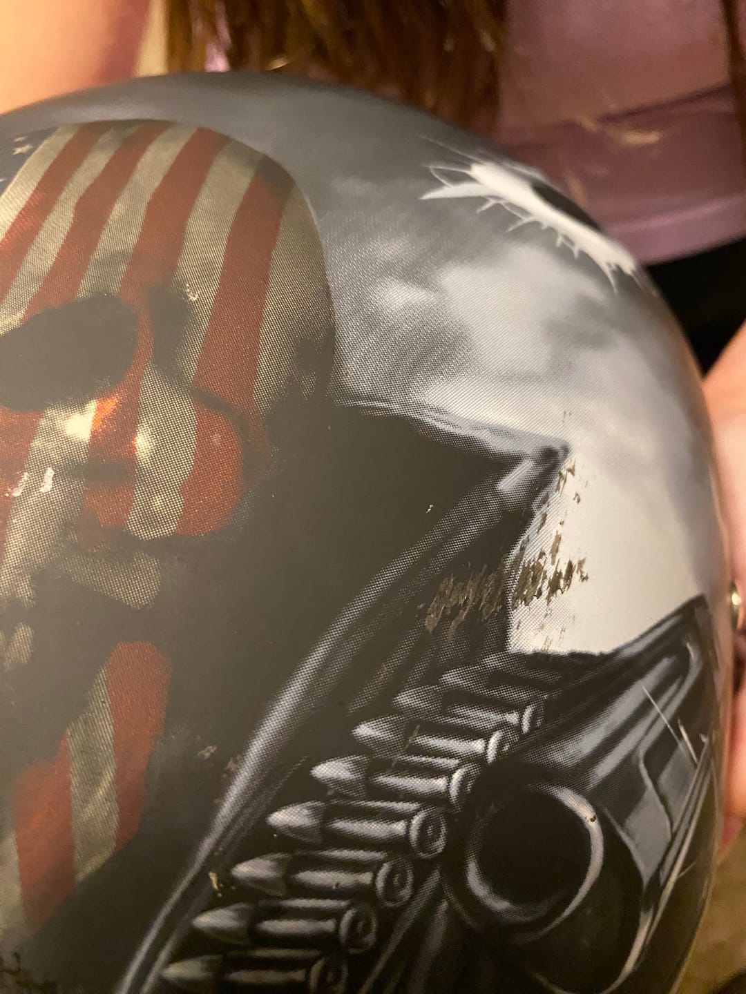 Customer photo review of D.O.T. Daytona Skull Cap- W/ Come Get 'Em