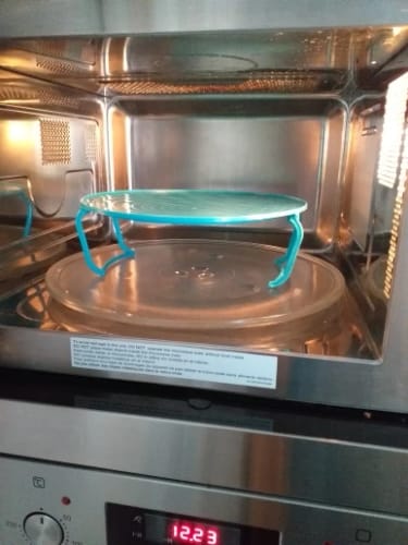 Customer photo review of Microwave Tray Rack™ -  2 + 1 GRATIS