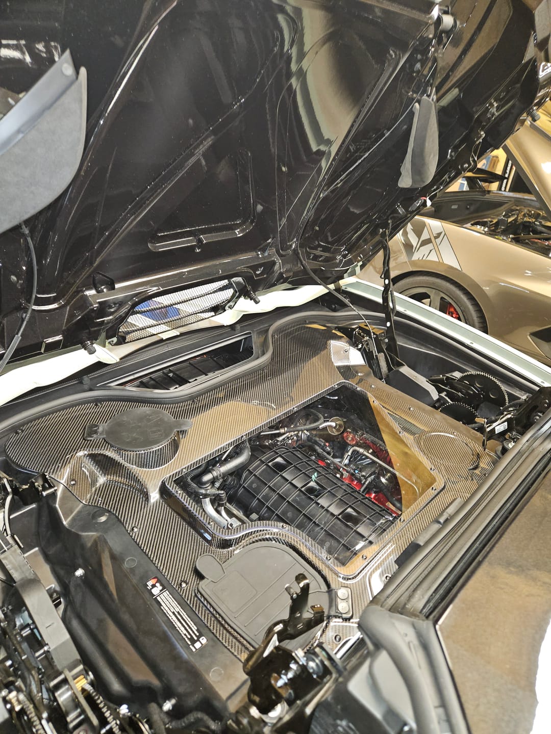 Customer photo review of Corvette C8 HTC Carbon Fiber Engine Bay Panel Cover