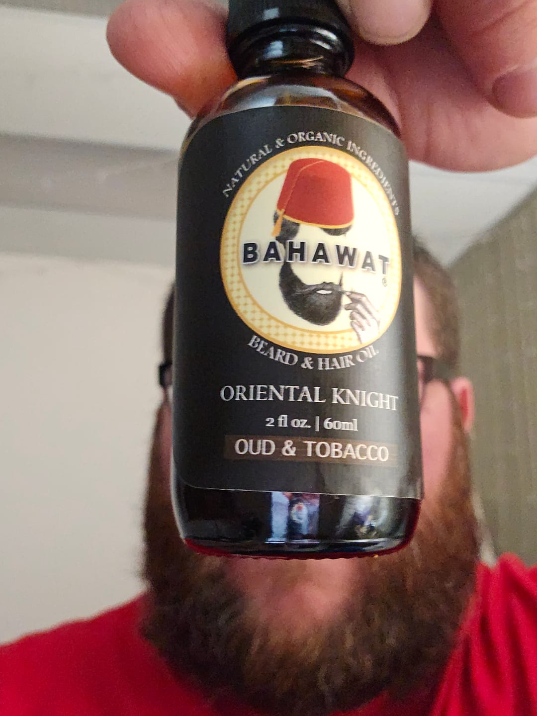 Customer photo review of OUD TOBACCO BEARD & HAIR OIL - "ORIENTAL KNIGHT" - 2 OZ