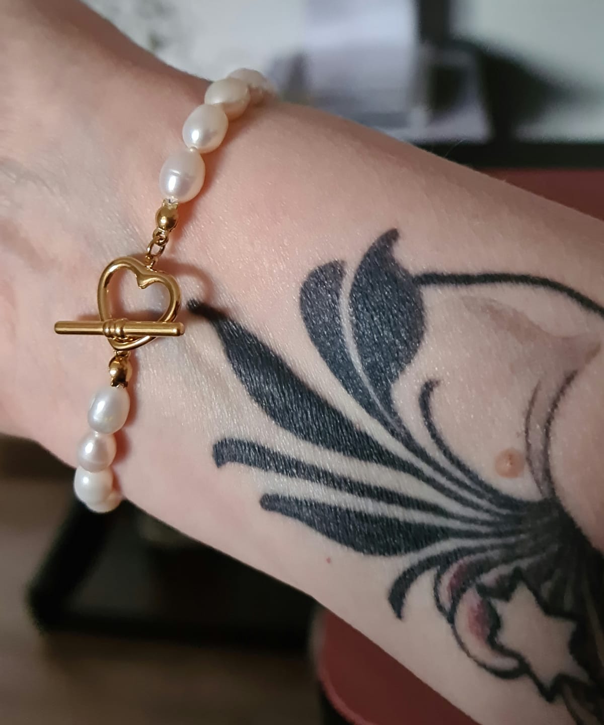 Customer photo review of Pearl Heart Armband | Süßwasserperlen